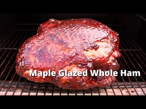 Maple Glazed Whole Ham | Smoked Ham with a Maple Glaze on Ole Hickory Pit - UC--MxpGXJ3LVD8KvlNzRlcA