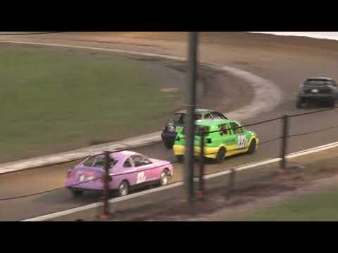 Wanganui Production Saloons 19 Oct 2024 - dirt track racing video image