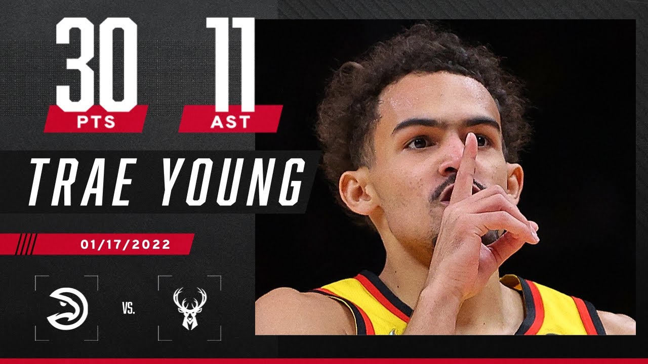 Trae Young posts 30-PIECE double-double as Hawks RALLY late to defeat Bucks 💯