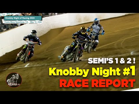 Knobby Night #1 SEMI'S 1 &amp; 2!  Costa Mesa Speedway #speedway #racing #action - dirt track racing video image