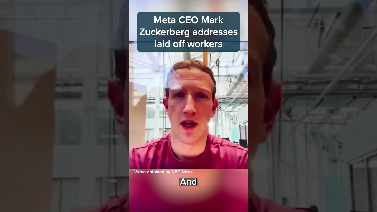 Meta CEO Mark Zuckerberg addresses laid off workers #Shorts