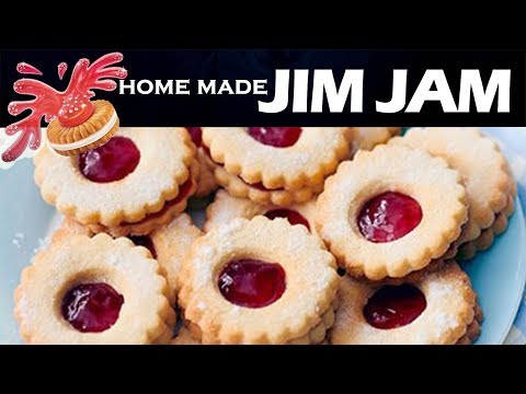 Home - made JIM JAM Treat biscuits| Jam & Cream filled Butter cookies| Jam cookies - Easy CookBook