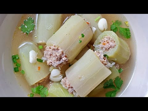 ต้มจืดแตงกวายัดไส้หมูสับ เมนูง่ายๆ ไม่อ้วน stuffed cucumber soup recipe - Mai's Kitchen