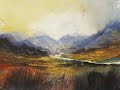 Painting Scotland in Watercolour  Sunrise in the Highands Painted Fast & Loose