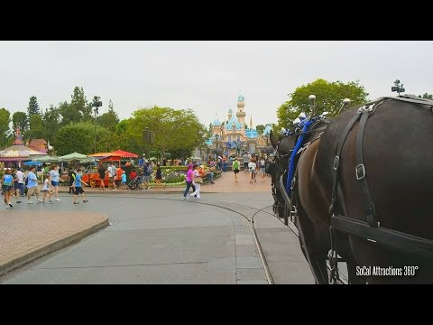 Ride to Sleeping Beauty Castle on Horse-Drawn Trolley car - Disneyland 60th - UCbDGvfJHf0r_WjS9voB8POA