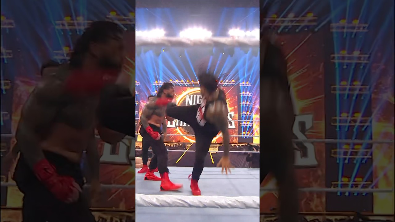 Watch Jimmy Uso take out Roman Reigns with a HUGE Superkick from every angle!