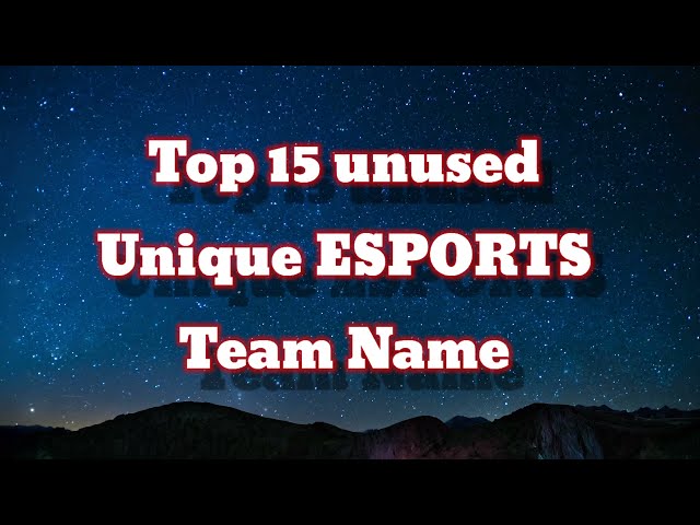 How to Name an Esports Team?