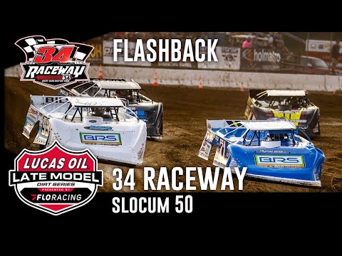 Lucas Oil Late Model Dirt Series | Flashback - Slocum 50 | 34 Raceway - dirt track racing video image