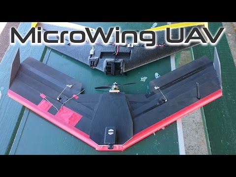 Microwing UAV - foam board drone - HKPilot APM 2.5 - Autonomous KFM7 flying wing - UCg2B7U8tWL4AoQZ9fyFJyVg