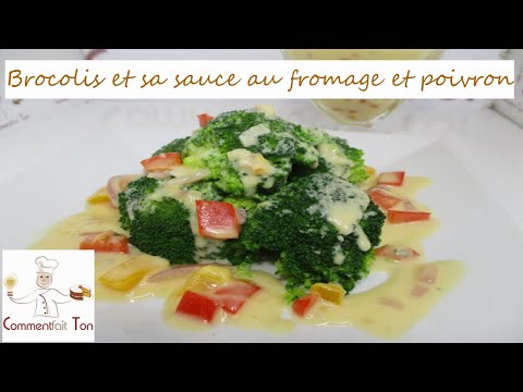 Brocolis et sa sauce au fromage et poivron  par Commentfait Ton ! Un Délice