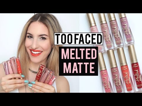 TOO FACED MELTED MATTE LIQUID LIPSTICK Review + Lip Swatches! | JamiePaigeBeauty - UCzqyss12CyV4jZtrhpksF4Q