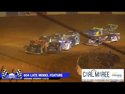 604 Late Model Feature - Cherokee Speedway 4/22/23 - dirt track racing video image