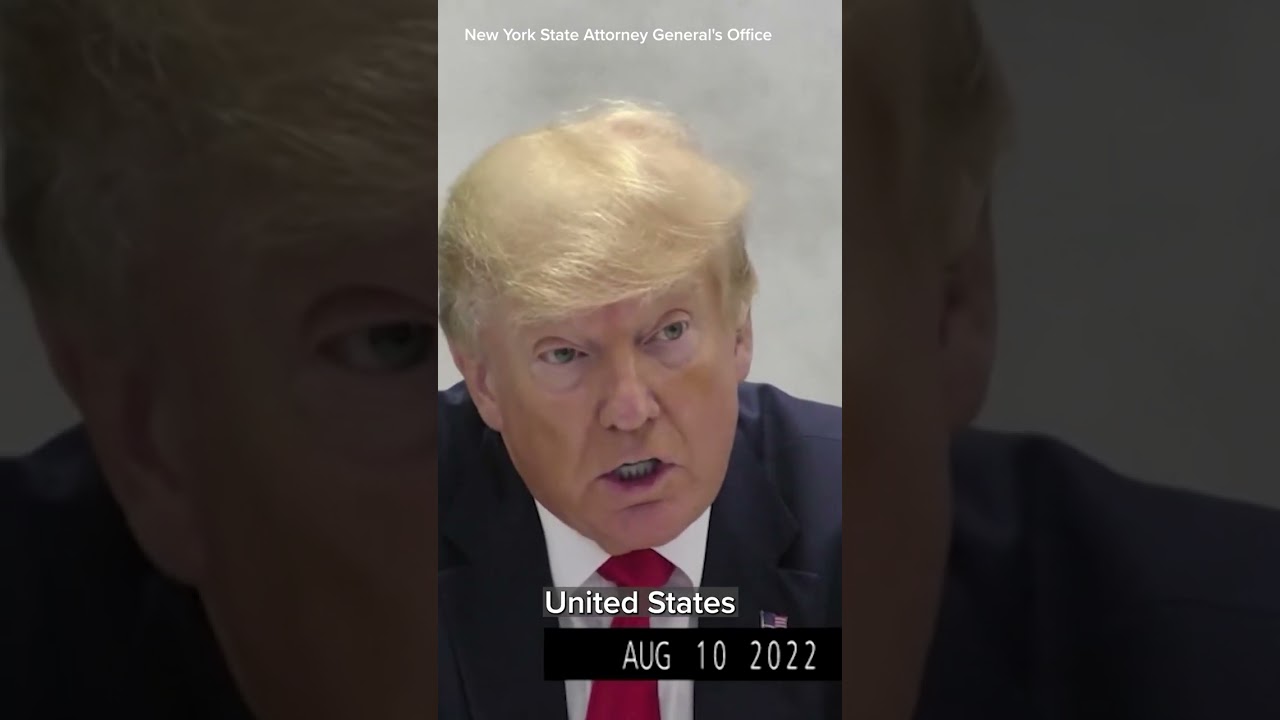 Trump takes the Fifth in newly released deposition video #Shorts
