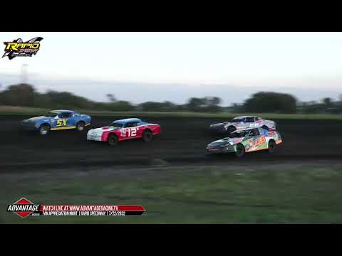 Sportsman &amp; Stock Car | Rapid Speedway | 7-22-2022 - dirt track racing video image