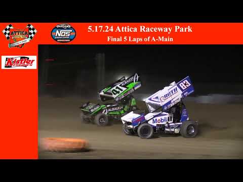 5.17.24 Attica Raceway Park Final 5 Laps of A-Main - dirt track racing video image
