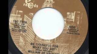 William Devaughn - Be Thankful For What You Got (1974) *with lyrics*