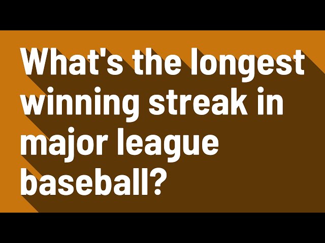 The Baseball Win Streak: How It Happens and Why It’s Important
