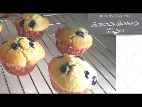 BUTTERMILK BLUEBERRY MUFFINS|surprise Dessert Recipe at the end of the video|