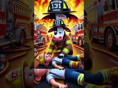 Rescue cow AI image team #airport #cartoon #viralshort #image #animals #sadanimalfacts #viralshort