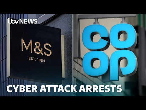 Woman and three teenagers arrested over cyber attacks on M&S, Co-op and Harrods | ITV News
