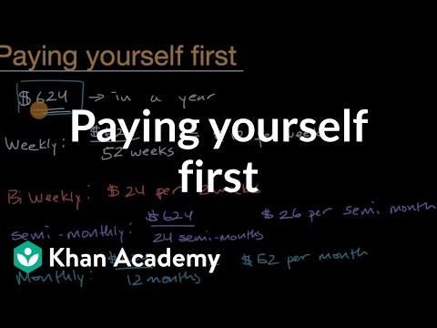 Paying yourself first | Budgeting & saving | Financial literacy | Khan Academy