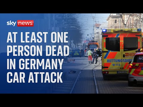 One person killed after a car drove into a crowd in German city of Mannheim
