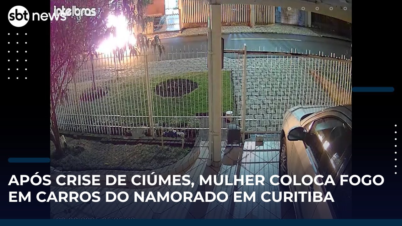 Após crise de ciúmes mulher coloca fogo em carros do namorado em Curitiba | SBTNews