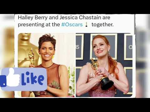 Halley Berry and Jessica Chastain are presenting at the #Oscars    together.