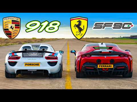 Porsche 918 vs Ferrari SF90: Drag Race Showdown and Car Selling Platform