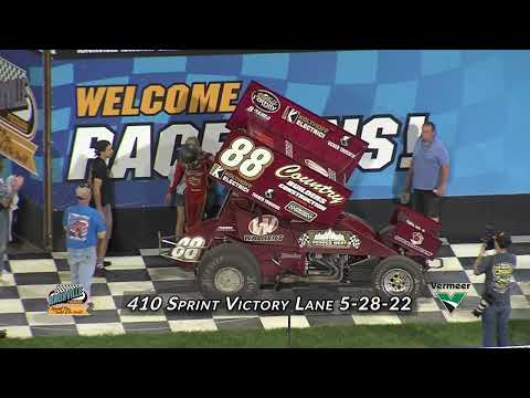 Knoxville Raceway 410 Victory Lane / Austin McCarl / May 28, 2022 - dirt track racing video image