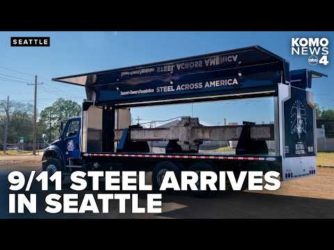 World Trade Center steel arrives at T-Mobile Park, commemorating 25th anniversary of 9/11