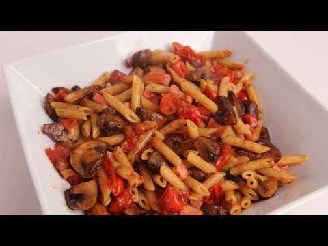 Pennette with Ham and Mushrooms Recipe - Laura Vitale - Laura in the Kitchen Episode 350 - UCNbngWUqL2eqRw12yAwcICg