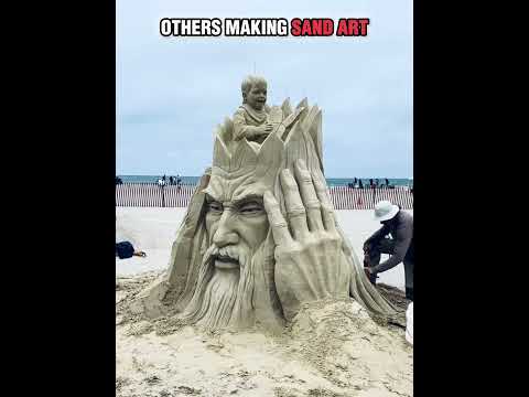 Others Sand Art Vs Last Man 💀 #edit #art #sand #soil #usa #trollface