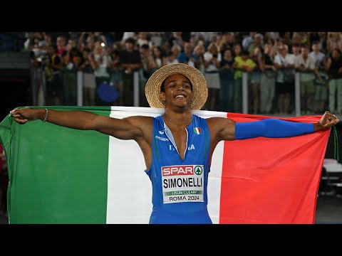 Oro con record italiano di Simonelli nei 110 ostacoli - Europei di Atletica 08/06/2024