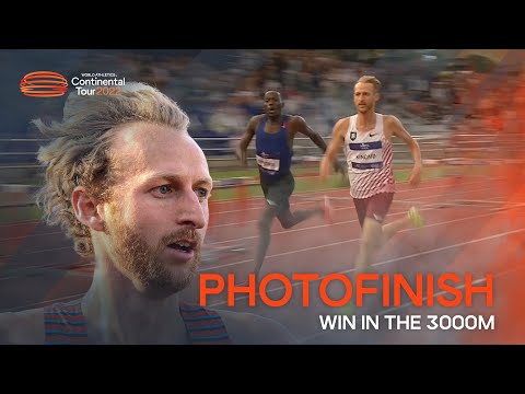 Kincaid wins the men's 3000m in a photofinish sprint | Continental Tour Gold 2022