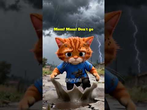 How pitiful the father and his little kitten are #aicat #cutecat #catlovers #cat #shorts