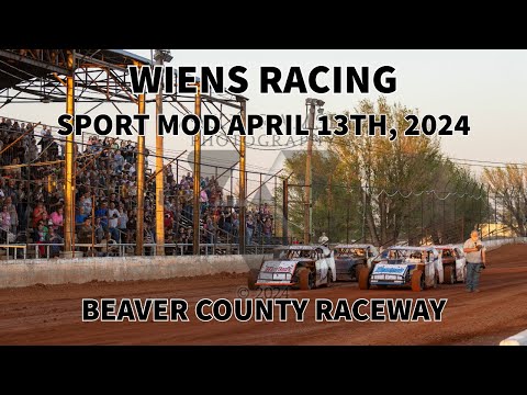 Beaver County Raceway Sport Mod 04/13/2024 #10 Alex Wiens / #18 Kyle Wiens - dirt track racing video image