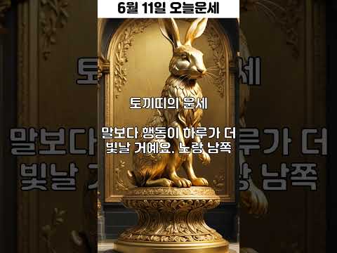 トレンド創作の動画サムネイル - 6월 11일 띠별 운세 코디색상 좋은위치 [30초운세]