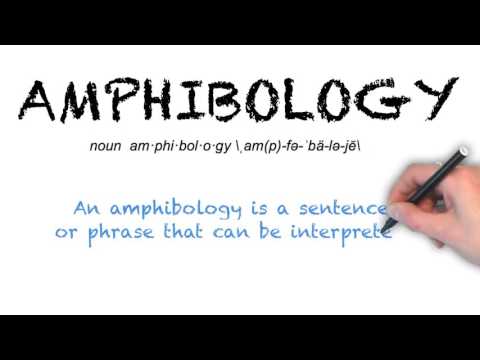 How to Pronounce 'AMPHIBOLOGY'- English Grammar