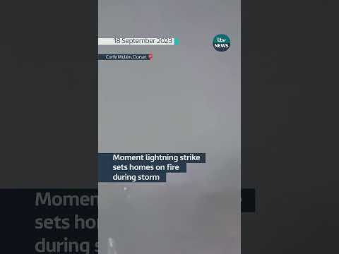 Lightning sets homes on fire after storm #itvnews