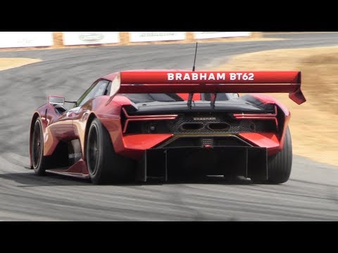 NEW Brabham BT62 Lovely V8 Sound! 700hp, 972kg track-only toy at Goodwood FoS 2018 - UCG38eNTt_GlasSyTYiCr7WQ