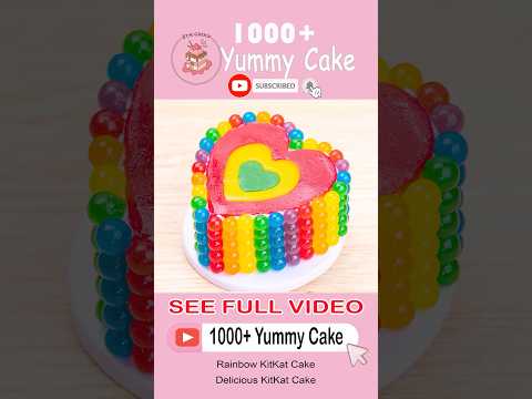 Amazing KitKat Heart Cake Dessert #shorts #trendingshorts #1000yummycake #5tmminiaturecake