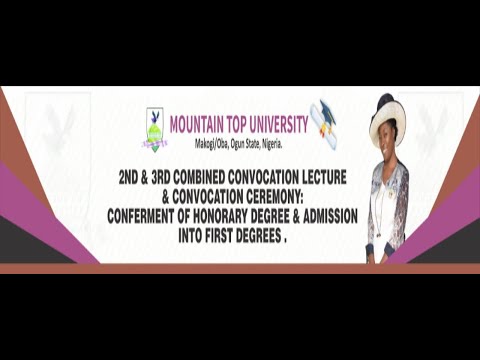 MTU 2nd & 3rd Convocation (Conferment of Honorary Degree -  Pastor (Mrs.) Shade Olukoya) 23-12-2021