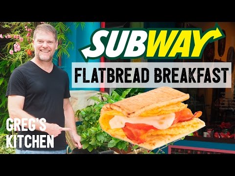 SUBWAY FLAT BREAD BREAKFAST Food Review - Fast Food Friday - Greg's Kitchen - UCGXHiIMcPZ9IQNwmJOv12dQ