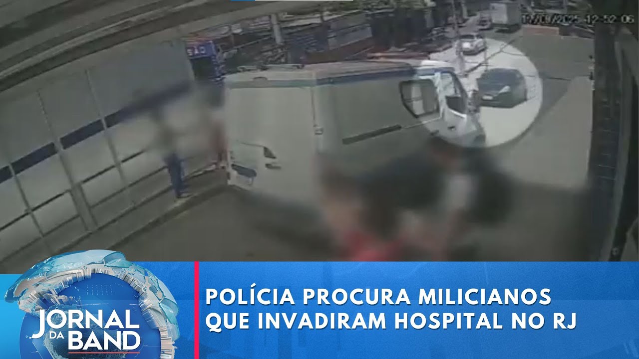 Polícia procura milicianos que invadiram hospital no RJ para matar desafeto | Jornal da Band