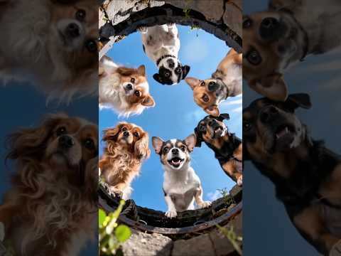 Six Dogs Stare in Shock... What Did They Just See? 👀🐶