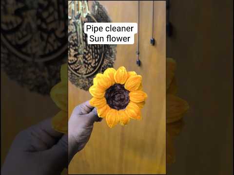 pipe cleaner sunflower #reels #viralvideo #love #foryou #trending #pipecleanercrafts #sunflower