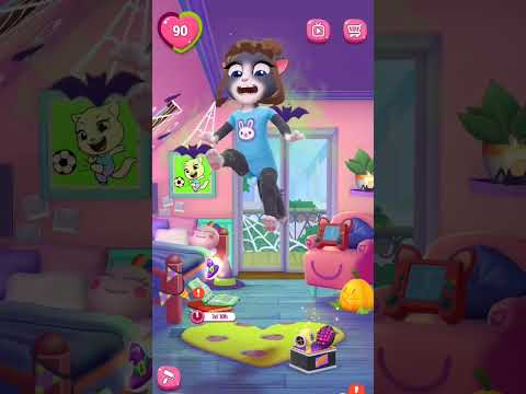 Angela's playing 😚#mytalkingangela2 #shortsfeed #games