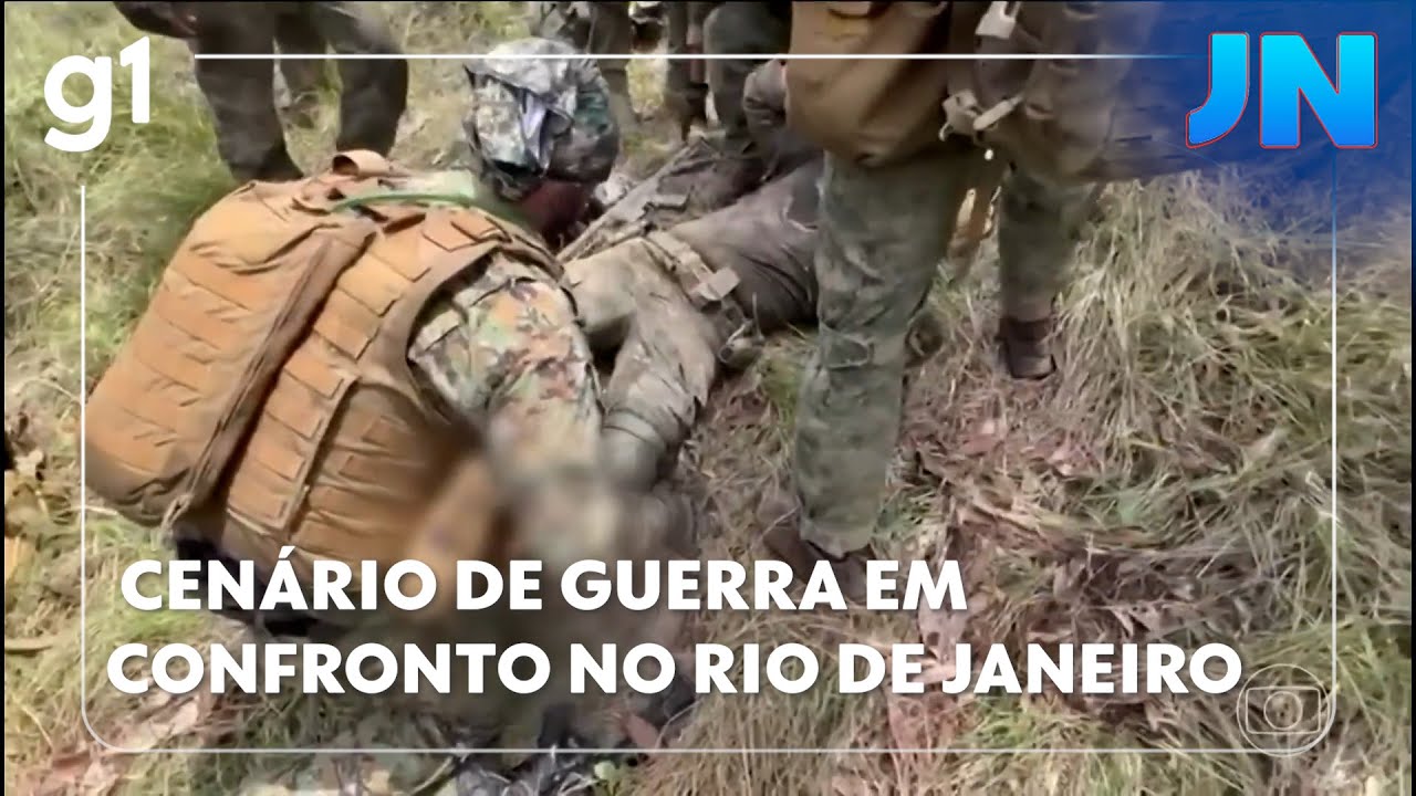 Jornal Nacional: Imagens inéditas mostram como foi o confronto entre policiais e o Comando Vermelho