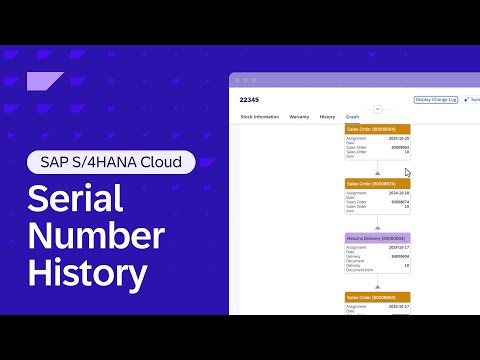 Track and Trace with the SAP Serial Number History App